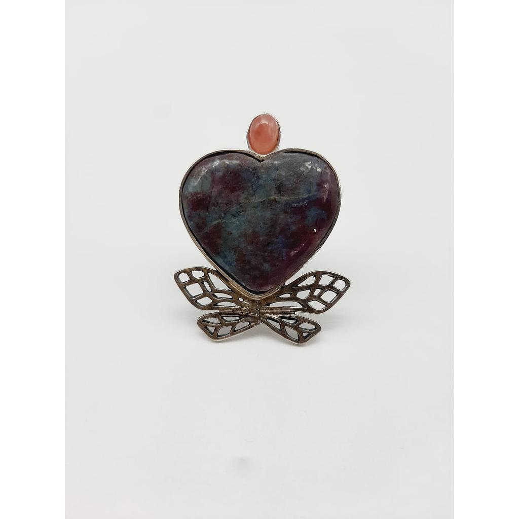 Anillo Corazón Con alas de Abeja